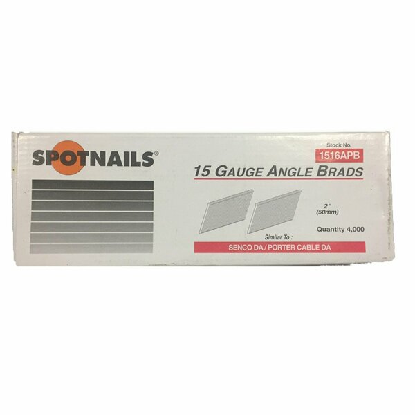 Spotnails 15 Gauge 2in DA Angle Brads 4000ct 1516APB